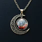 Collar Para Mujeres Con Dije Luna Planetas Nebulosa Galaxia - Miniatura 3