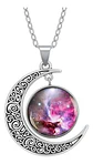 Collar Para Mujeres Con Dije Luna Planetas Nebulosa Galaxia - Miniatura 8
