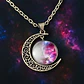 Collar Para Mujeres Con Dije Luna Planetas Nebulosa Galaxia - Miniatura 11