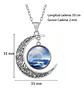 Collar Para Mujeres Con Dije Luna Planetas Nebulosa Galaxia - Miniatura 24