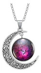 Collar Para Mujeres Con Dije Luna Planetas Nebulosa Galaxia - Miniatura 31