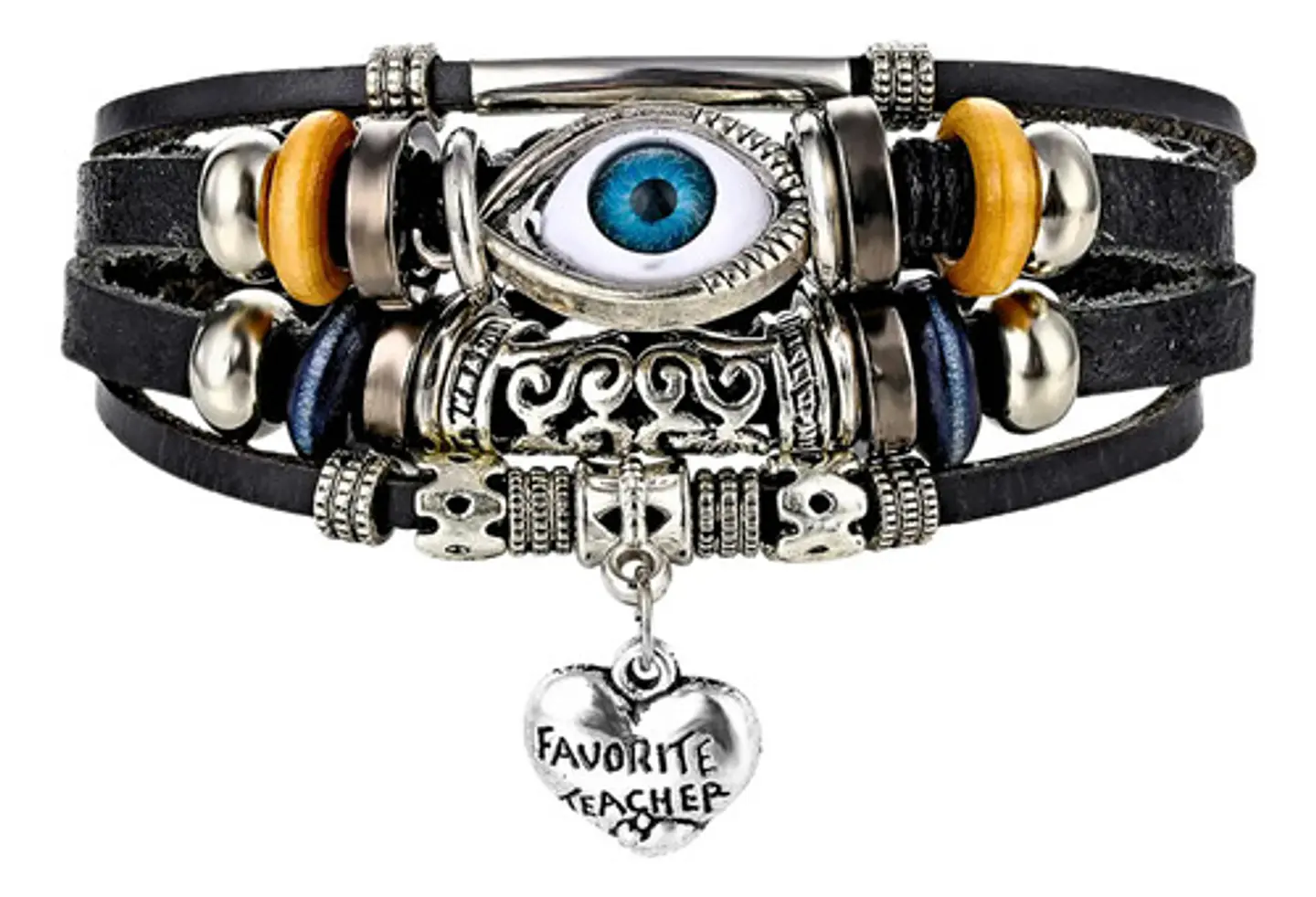 Pulsera Para Hombres Y Mujeres Con Multicapas Manillas Cuero 1