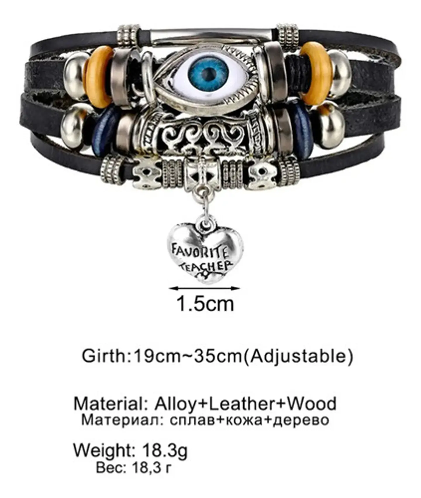 Pulsera Para Hombres Y Mujeres Con Multicapas Manillas Cuero 2