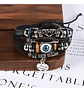 Pulsera Para Hombres Y Mujeres Con Multicapas Manillas Cuero - Miniatura 7
