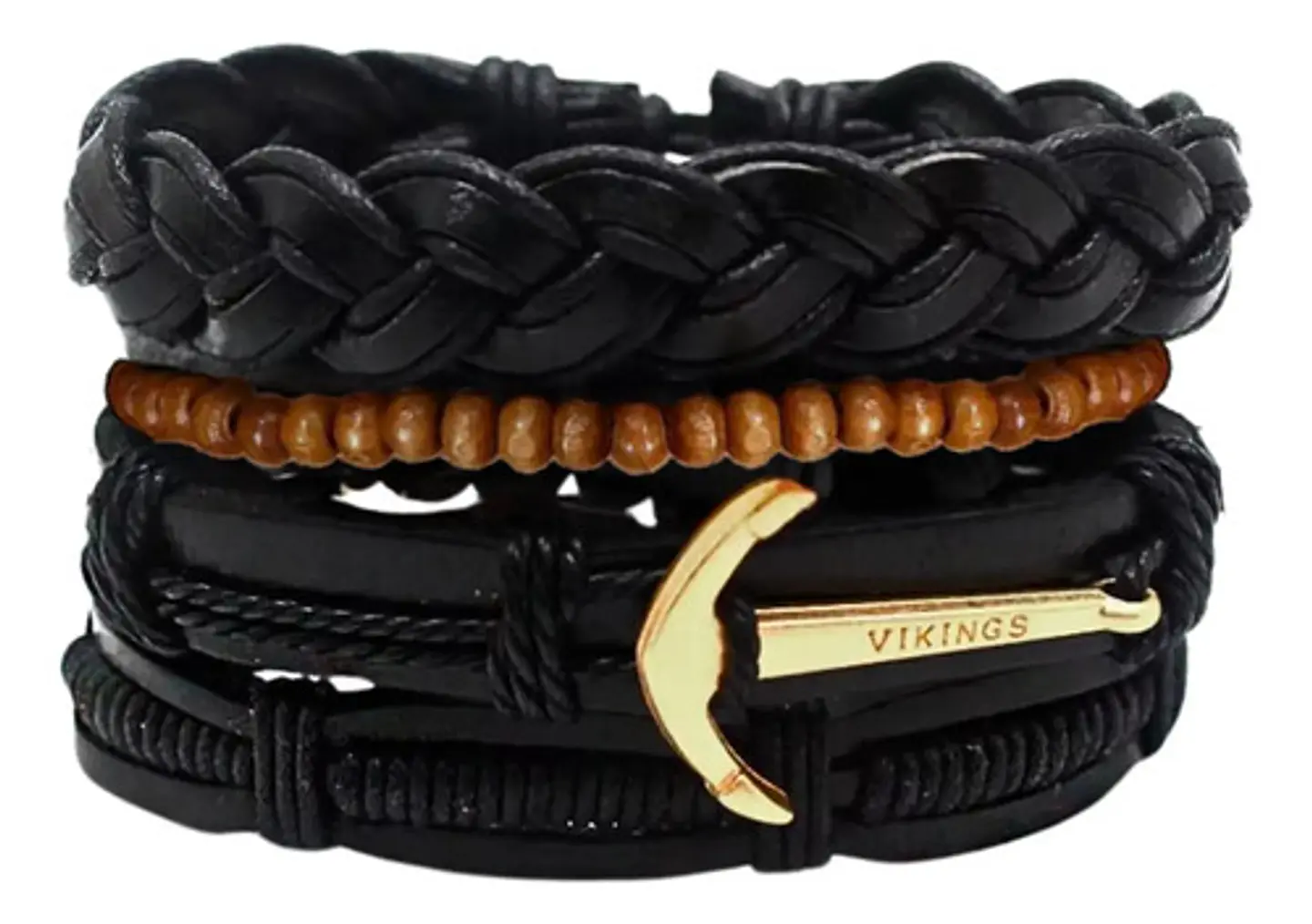 Pulsera Para Hombres Y Mujeres Con Multicapas Manillas Cuero 26