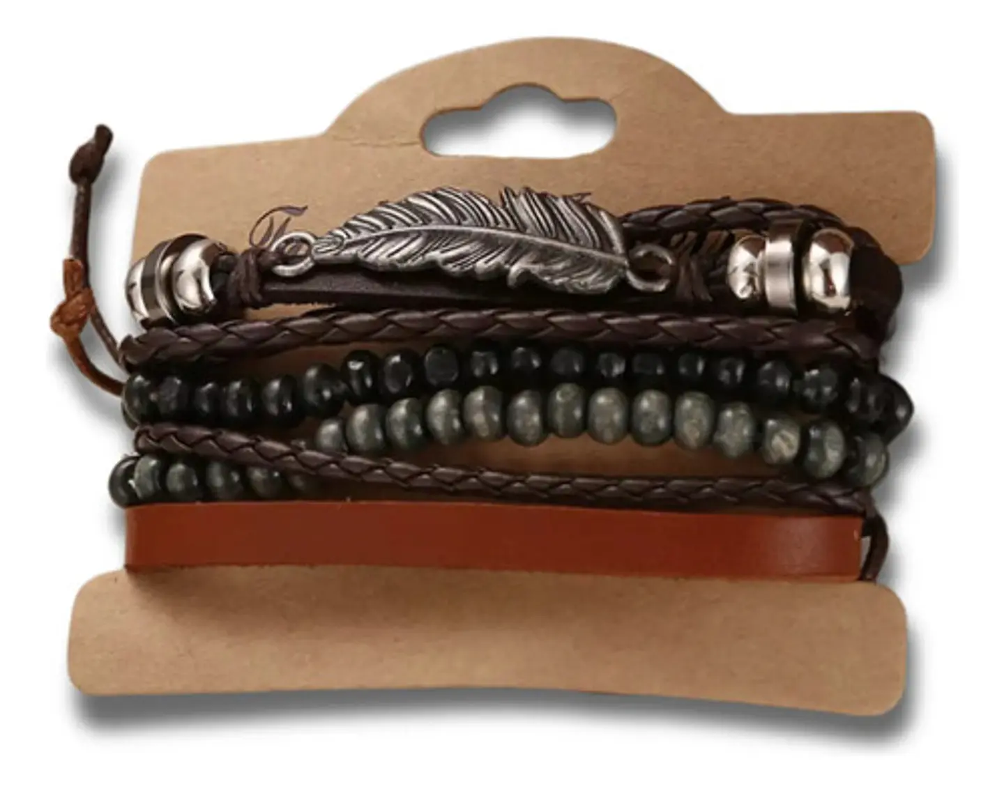 Pulsera Para Hombres Y Mujeres Con Multicapas Manillas Cuero 29