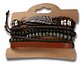 Pulsera Para Hombres Y Mujeres Con Multicapas Manillas Cuero - Miniatura 29