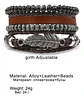 Pulsera Para Hombres Y Mujeres Con Multicapas Manillas Cuero - Miniatura 30