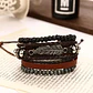 Pulsera Para Hombres Y Mujeres Con Multicapas Manillas Cuero - Miniatura 33