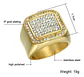 Anillo Para Hombre Hip Hop Clásico Pavé Piedras Color Oro - Miniatura 2