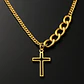 Collar En Acero Para Hombre Y Mujer Dije Cruz Cadena Cubana - Miniatura 6