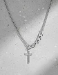 Collar En Acero Para Hombre Y Mujer Dije Cruz Cadena Cubana - Miniatura 14