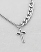 Collar En Acero Para Hombre Y Mujer Dije Cruz Cadena Cubana - Miniatura 16