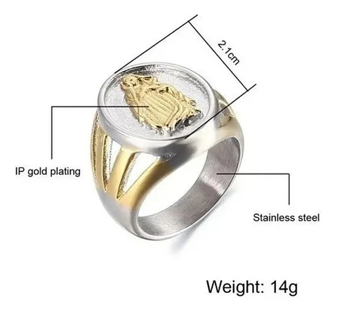 Anillo Para Hombre Mujer Estilo Religioso Virgen Guadalupe