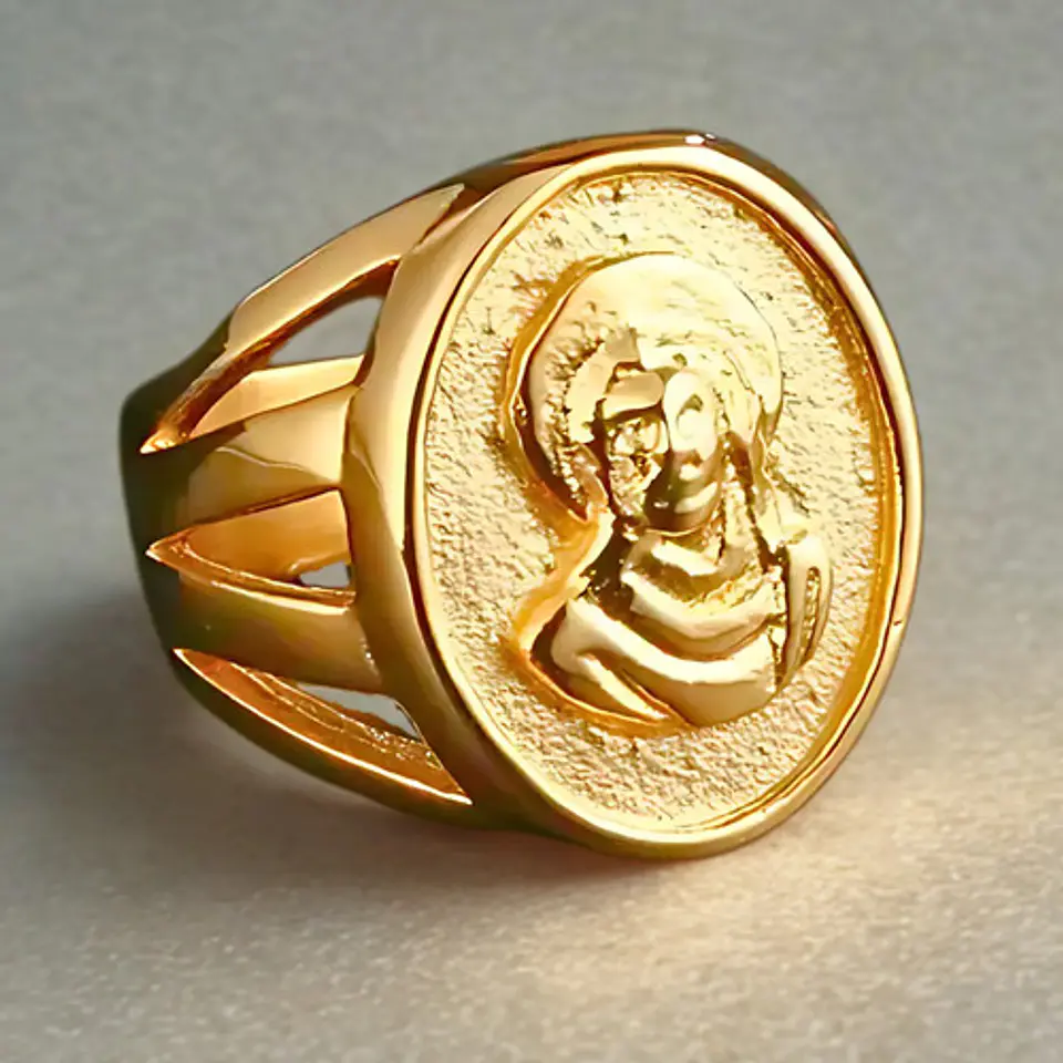 Anillo Para Hombre Mujer Estilo Religioso Virgen Guadalupe 14