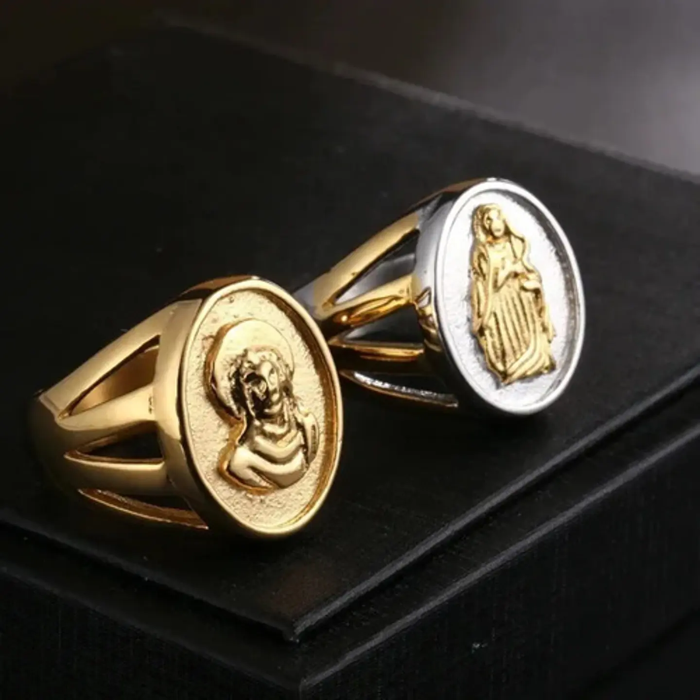 Anillo Para Hombre Mujer Estilo Religioso Virgen Guadalupe 18
