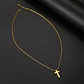 Collar Para Mujeres Dije Minimalista Cruz Acero De Color Oro - Miniatura 9
