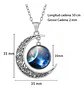 Collar Para Mujeres Con Dije Luna Galaxia Universo Nebulosa - Miniatura 17