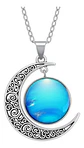 Collar Para Mujeres Con Dije Luna Galaxia Universo Nebulosa - Miniatura 23
