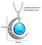 Collar Para Mujeres Con Dije Luna Galaxia Universo Nebulosa - Miniatura 24