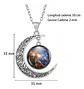 Collar Para Mujeres Con Dije Luna Galaxia Universo Nebulosa - Miniatura 32