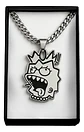 Collar Hombre Mujer Dije Lisa Street Irreverente Color Plata - Miniatura 2
