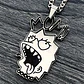 Collar Hombre Mujer Dije Lisa Street Irreverente Color Plata - Miniatura 9