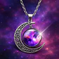 Collar Para Mujeres Con Dije Luna Galaxias Planetas Nebulosa - Miniatura 3
