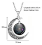 Collar Para Mujeres Con Dije Luna Galaxias Planetas Nebulosa - Miniatura 10