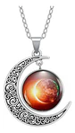 Collar Para Mujeres Con Dije Luna Galaxias Planetas Nebulosa - Miniatura 16