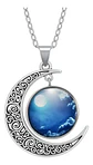 Collar Para Mujeres Con Dije Luna Galaxias Planetas Nebulosa - Miniatura 32