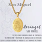 Collar Para Hombres Mujeres Dije Medalla San Miguel Arcángel - Miniatura 4