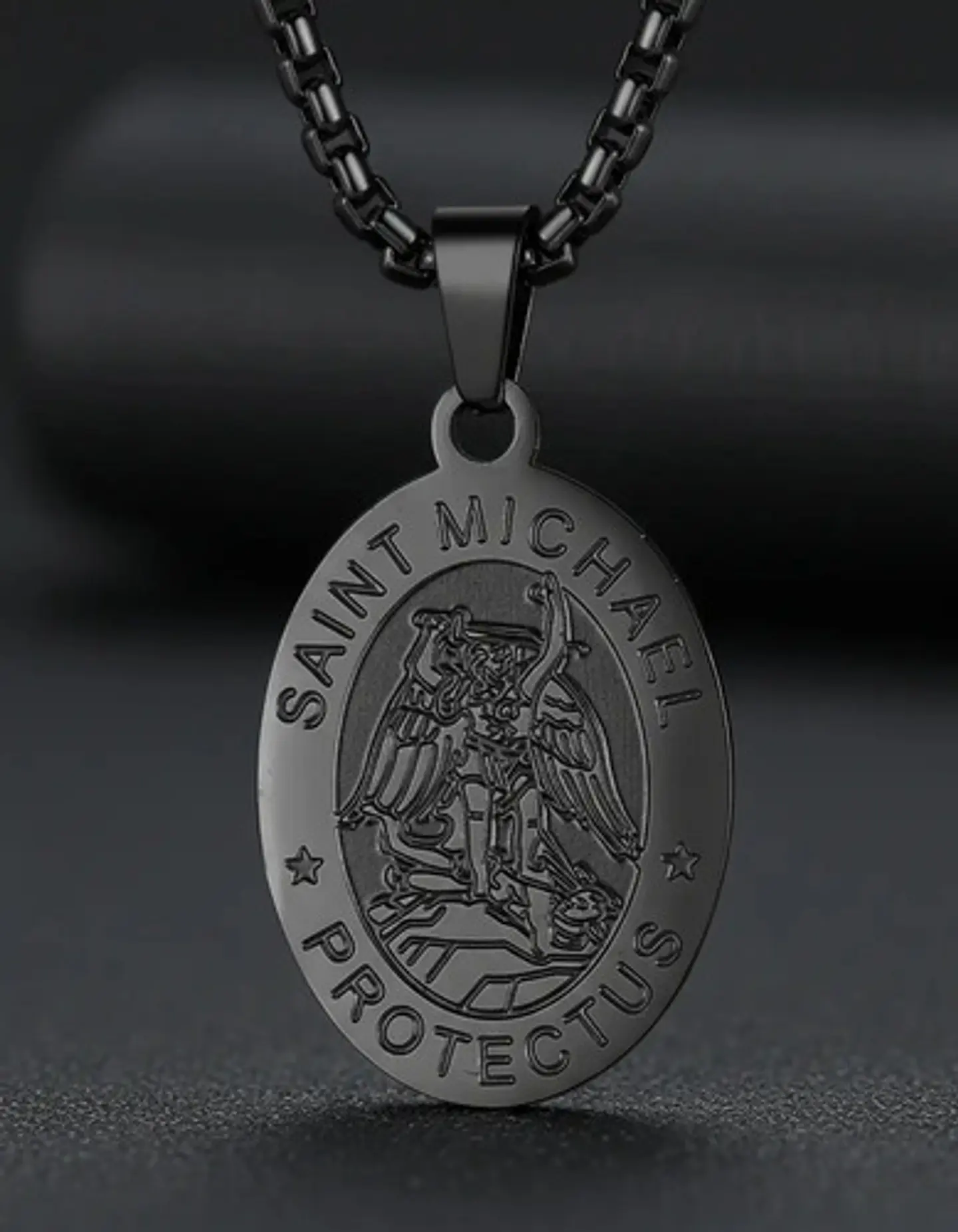 Collar Para Hombres Mujeres Dije Medalla San Miguel Arcángel 12