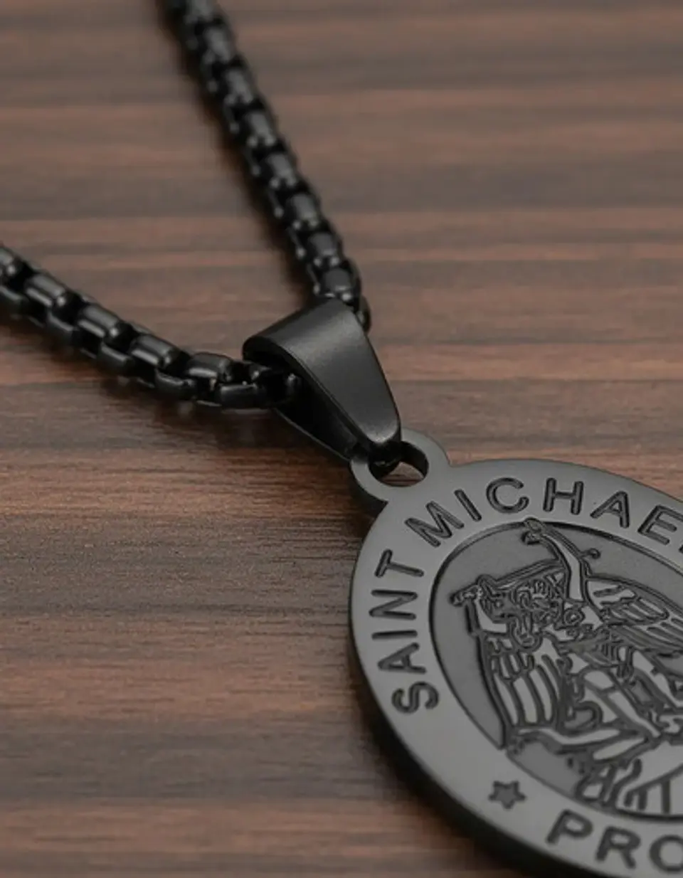 Collar Para Hombres Mujeres Dije Medalla San Miguel Arcángel 15
