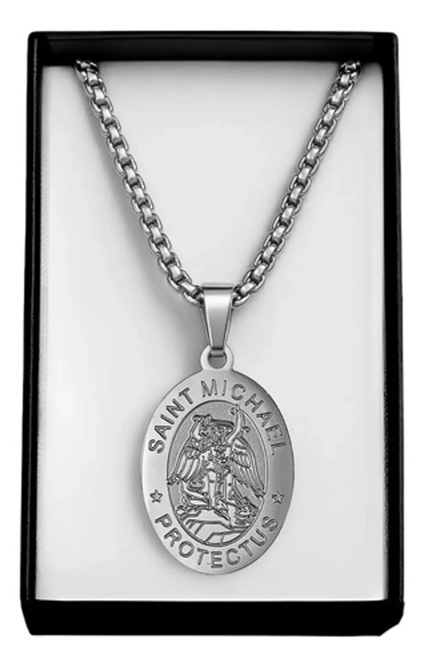 Collar Para Hombres Mujeres Dije Medalla San Miguel Arcángel 17
