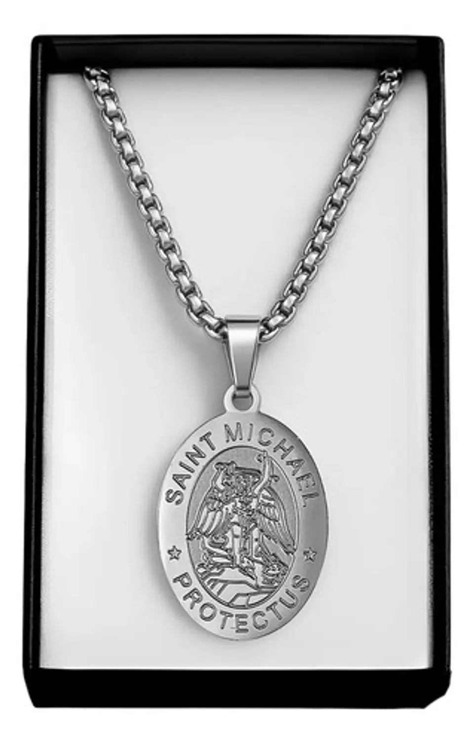 Collar Para Hombres Mujeres Dije Medalla San Miguel Arcángel 17