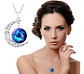 Collar Para Mujeres Dije Media Luna Cristal Nebulosa Galaxia - Miniatura 7