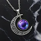Collar Para Mujeres Dije Media Luna Cristal Nebulosa Galaxia - Miniatura 11