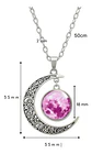 Collar Para Mujeres Dije Media Luna Cristal Nebulosa Galaxia - Miniatura 14
