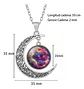 Collar Para Mujeres Dije Media Luna Cristal Nebulosa Galaxia - Miniatura 28