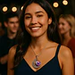 Collar Para Mujeres Dije Media Luna Cristal Nebulosa Galaxia - Miniatura 33
