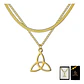 Collar Para Mujeres Dije Triqueta Amuleto Celta Color Oro - Miniatura 1