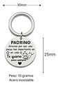 Llavero Grabado Para Madrina Y Padrino Acero Regalo Emotivo - Miniatura 2