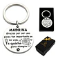 Llavero Grabado Para Madrina Y Padrino Acero Regalo Emotivo - Miniatura 6