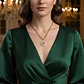 Collar De Acero Para Mujer Dije Con Piedras Nudo Bruja Celta - Miniatura 7