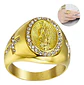 Anillo Hip Hop Para Hombre Mujer Virgen Guadalupe Color Oro - Miniatura 2