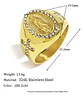 Anillo Hip Hop Para Hombre Mujer Virgen Guadalupe Color Oro - Miniatura 3