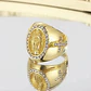 Anillo Hip Hop Para Hombre Mujer Virgen Guadalupe Color Oro - Miniatura 6