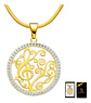 Collar Para Hombres Dije Virgen De Guadalupe Acero Color Oro - Miniatura 1