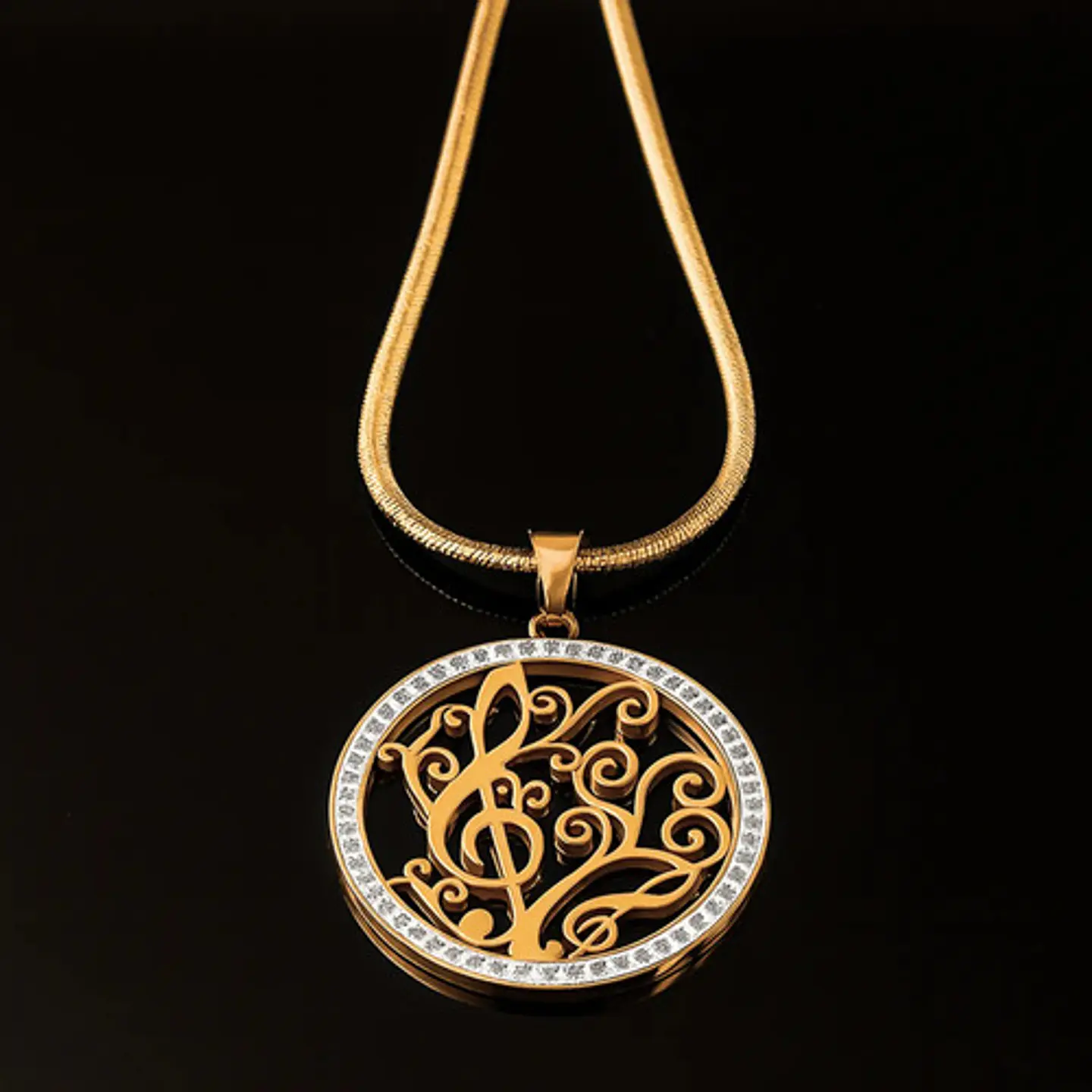 Collar Para Hombres Dije Virgen De Guadalupe Acero Color Oro 3